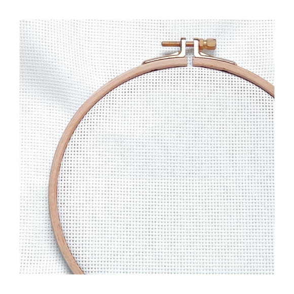 Aida 14 count Fabric White - aida hímzővászon keresztszemes hímzéshez - 40x40cm