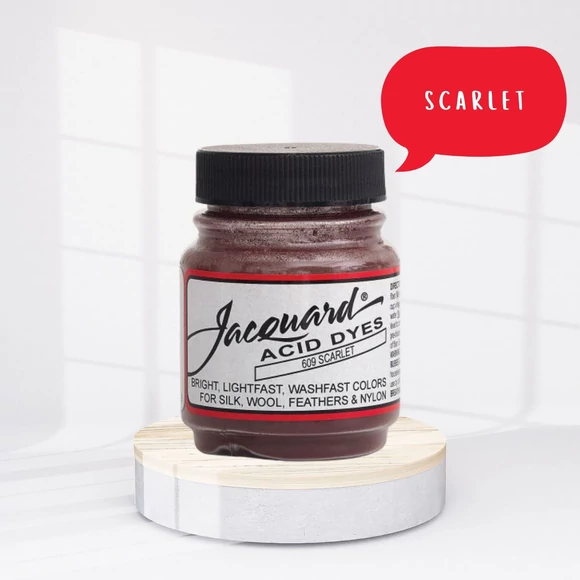Jacquard Acid dye - 609 Scarlet - skarlátpiros textil és fonal festék