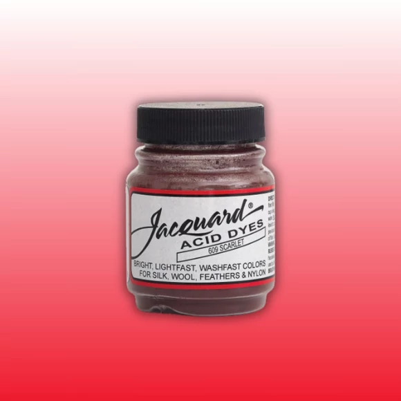 Jacquard Acid dye - 609 Scarlet - skarlátpiros textil és fonal festék