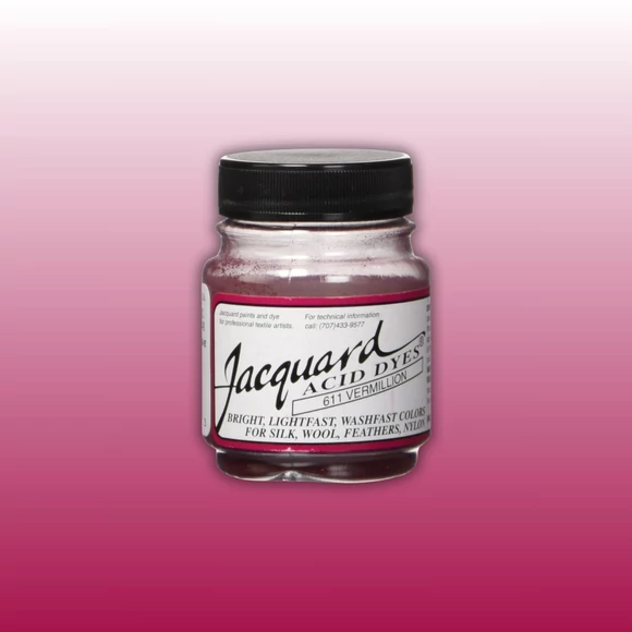 Jacquard Acid dye - 611 Vermillion - lilás vörös textil és fonal festék
