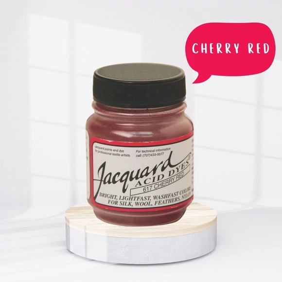 Jacquard Acid dye - 617 Cherry Red - cseresznye piros textil és fonal festék