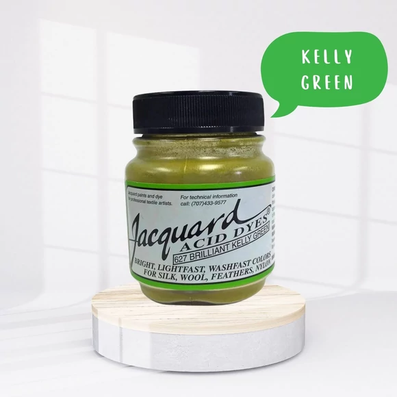 Jacquard Acid dye - 627 Kelly Green - fűzöld textil és fonal festék