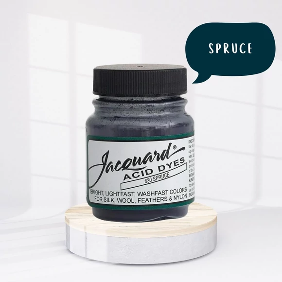 Jacquard Acid dye - 630 Spruce green - sötét fenyőzöld textil és fonal festék
