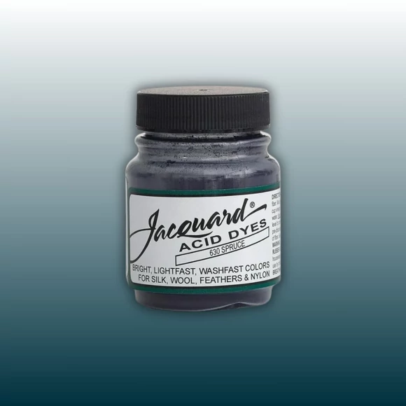 Jacquard Acid dye - 630 Spruce green - sötét fenyőzöld textil és fonal festék