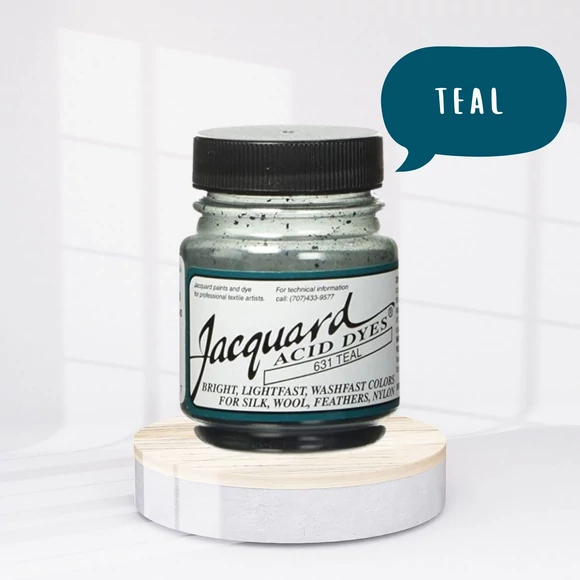 Jacquard Acid dye - 631 Teal - sötét türkiz zöld textil és fonal festék