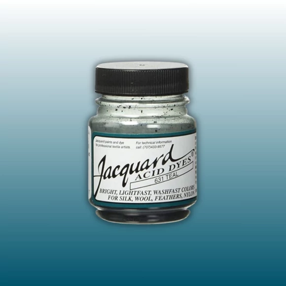 Jacquard Acid dye - 631 Teal - sötét türkiz zöld textil és fonal festék