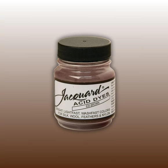 Jacquard Acid dye - 635 Brown - mély vöröses barna textil és fonal festék