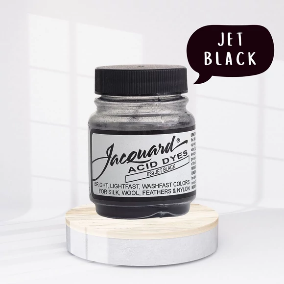 Jacquard Acid dye - 639 Jet Black - koromfekete textil és fonal festék