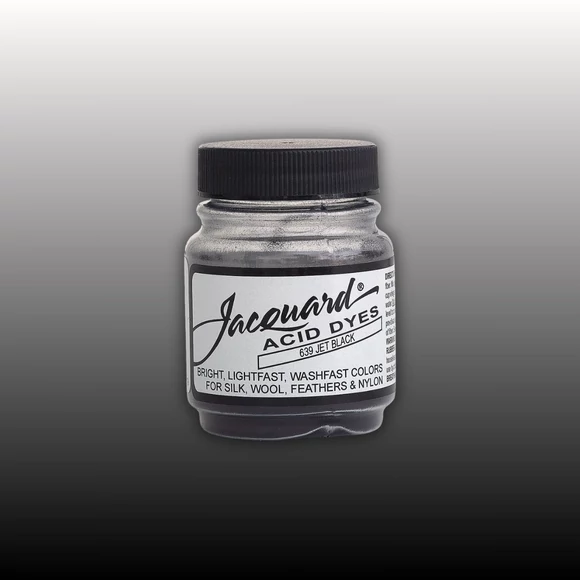 Jacquard Acid dye - 639 Jet Black - koromfekete textil és fonal festék