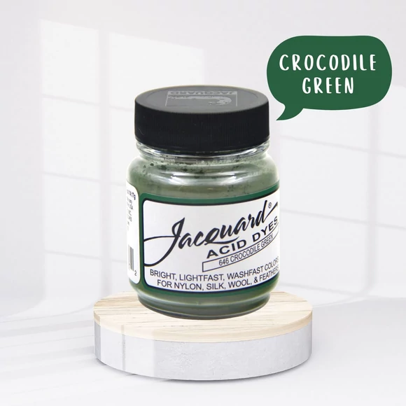 Jacquard Acid dye - 646 Crocodile Green - zöld textil és fonal festék