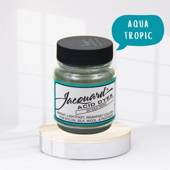 Jacquard Acid dye - 647 Aqua Tropic - türkiz textil és fonal festék