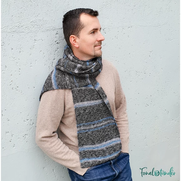 Stone Washed Scarf - knitting pattern - sál - kötésminta