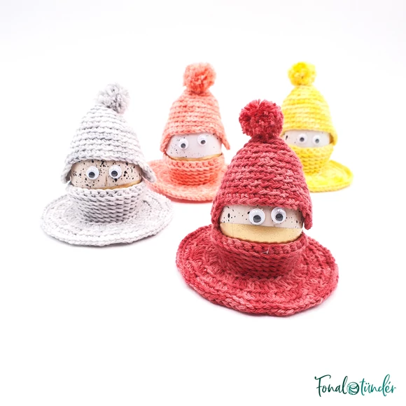 Vidám Húsvéti Tojástartók - horgolás minta - Funny Ester Egg Holder - crochet pattern