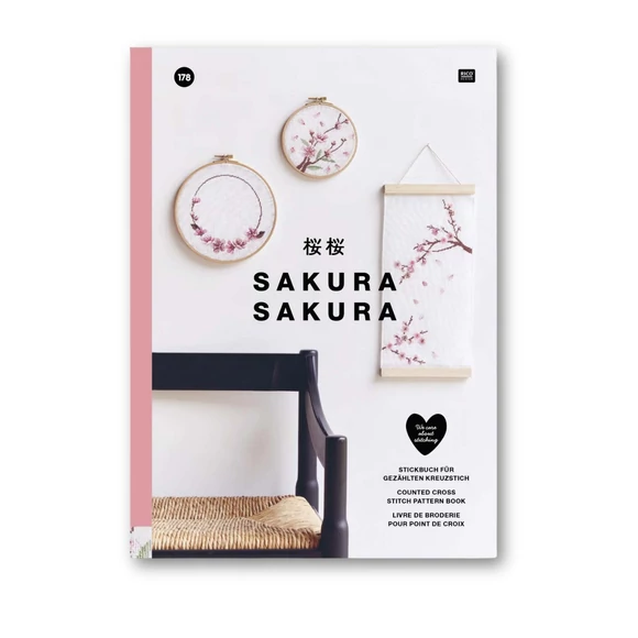 Rico Sakura - Embroidery Pattern Book - Cseresznye virágzás - hímzés minták
