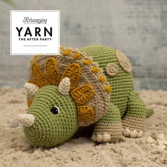 Scheepjes Trico Triceratops - Dino - horgolásminta - crochet pattern