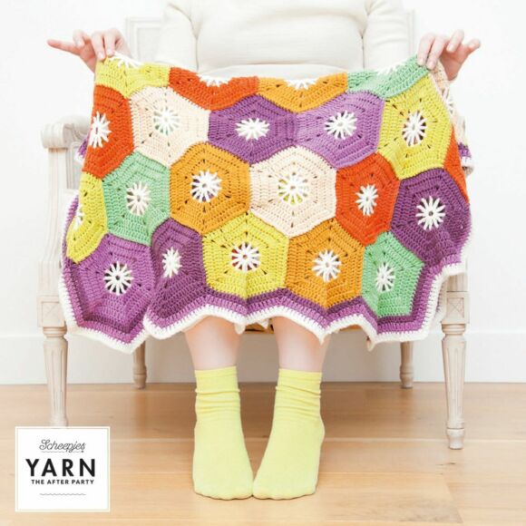 Scheepjes Hexagon Blanket - Hatszög Takaró - horgolásminta - crochet pattern