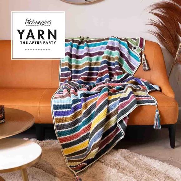 Scheepjes Scrumptious Stripes Blanket - csíkos mintas takaró - horgolásminta - crochet pattern