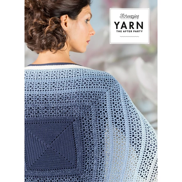 Scheepjes - Indigo Shrug - Indigókék Vállkendő - horgolásminta - crochet pattern
