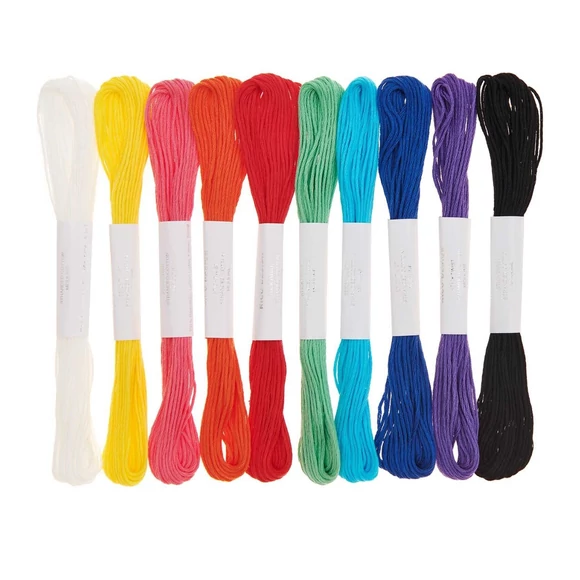 Rico Stranded Cotton thread set - Rainbow - hímzőfonal készlet élénk színekben