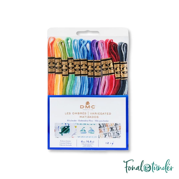 DMC Mouline Stranded Cotton thread set - Variegated - hímzőfonal készlet - ombre