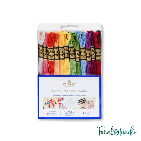 DMC Mouline Stranded Cotton thread set - Floral - hímzőfonal készlet virág színek