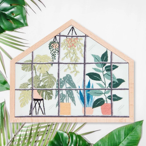 Rico Urban Jungle - embroidery kit - trópusi üvegház hímzéscsomag