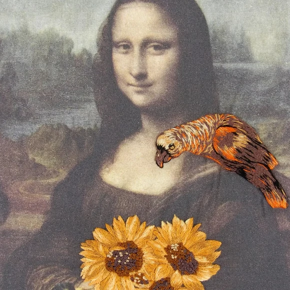 DMC Museum Collection - Mona Lisa With Flowers - hímzés készlet