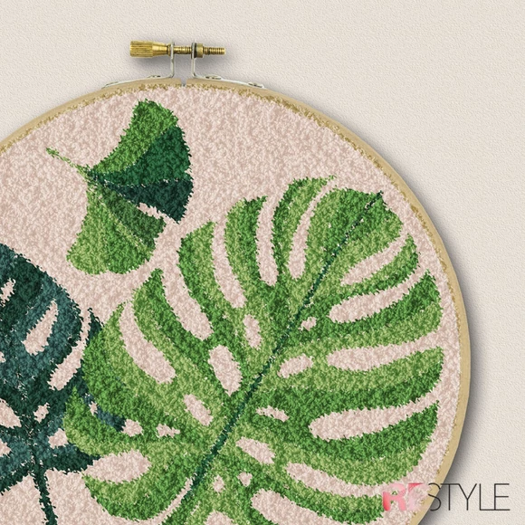 ReStyle Botanic Punch Needle Kit - hímzés készlet hímzőtollal