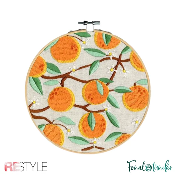 ReStyle Embroidery kit - Orange - hímzés csomag - 17.8 cm