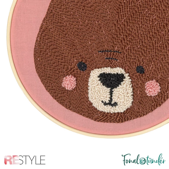 ReStyle Bear Punch Needle Kit - Mackó hímzés készlet hímzőtollal