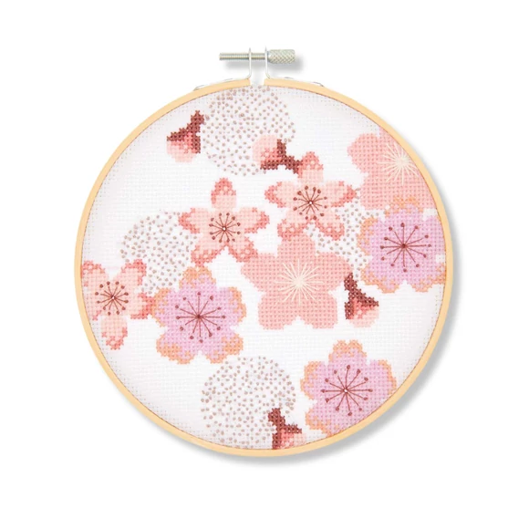 Rico Cherry blossoms - embroidery kit - keresztszemes hímzéscsomag