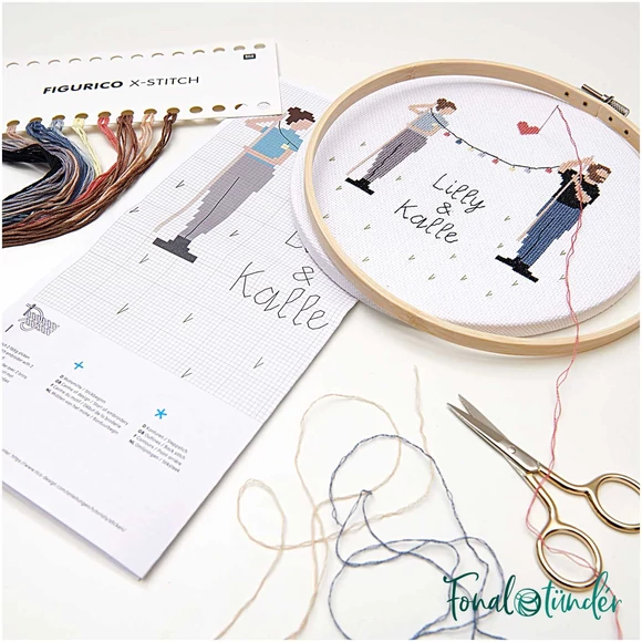 Rico Figurico - Boyfriend and Girlfriend - embroidery kit - Szereplmespár hímzéscsomag
