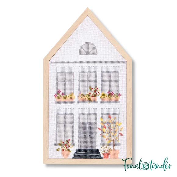 Rico Autumn House - embroidery kit - keresztszemes hímzéscsomag