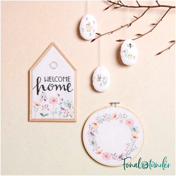 Rico Welcome Home - embroidery kit - keresztszemes hímzéscsomag