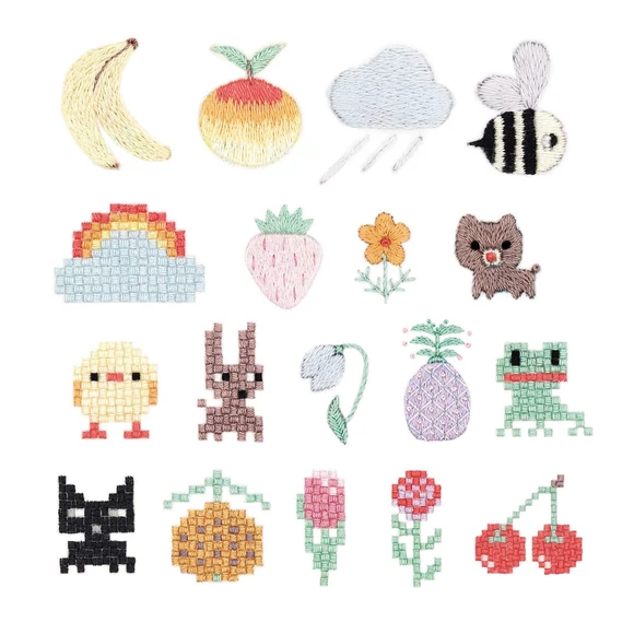 Rico Stick &amp;amp; Stitch - Pixel Art - embroidery kit - hímző készlet