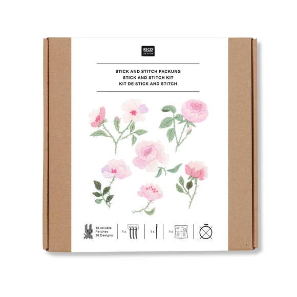 Rico Stick & Stitch - Roses - embroidery kit