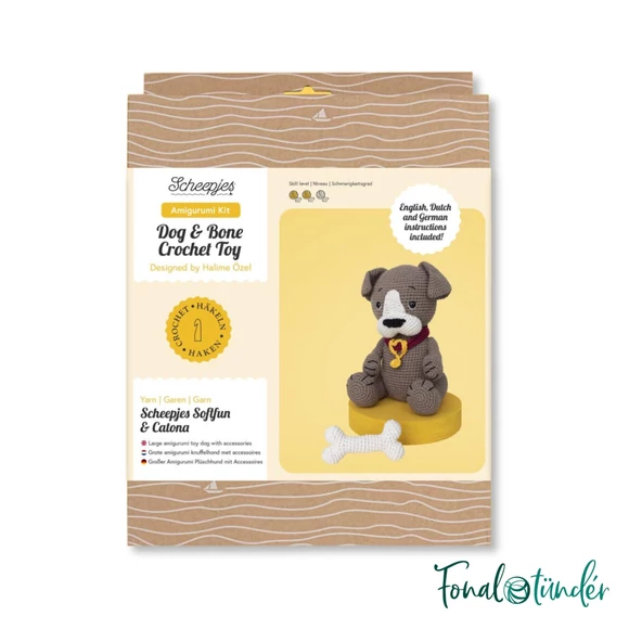 Scheepjes Dog and Bone - amigurumi - minta + fonal csomag - amigurumi kit