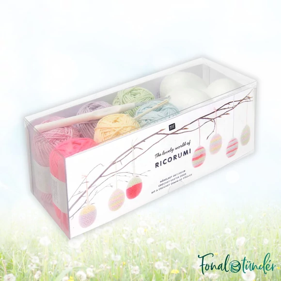 Ricorumi Easter Eggs Box - húsvéti amigurumi csomag - 6 gombolyag fonallal