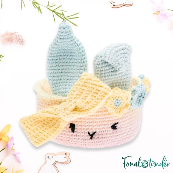 Ricorumi Easter Bunny Basket - húsvéti nyuszi kosár - amigurumi csomag