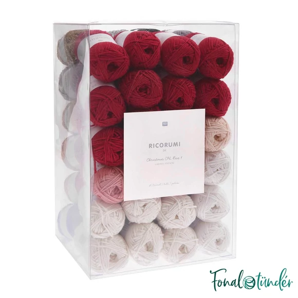 Ricorumi Christmas Amigurumi Box - karácsonyi amigurumi csomag - 45 gombolyag fonallal