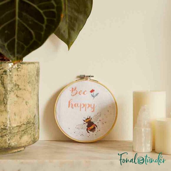 DMC - The Well-Bee-ing - cross stitch embroidery duo kit - Méhecske - keresztszemes hímző készlet