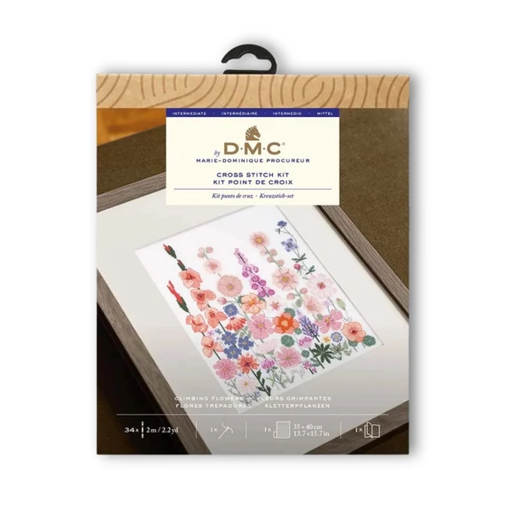 DMC - Climbing Flowers - cross stitch embroidery duo kit - keresztszemes hímző készlet