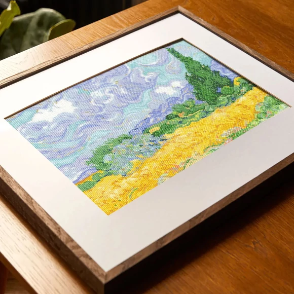 DMC Van Gogh - Cypresses- cross-stitch set - keresztszemes hímző készlet