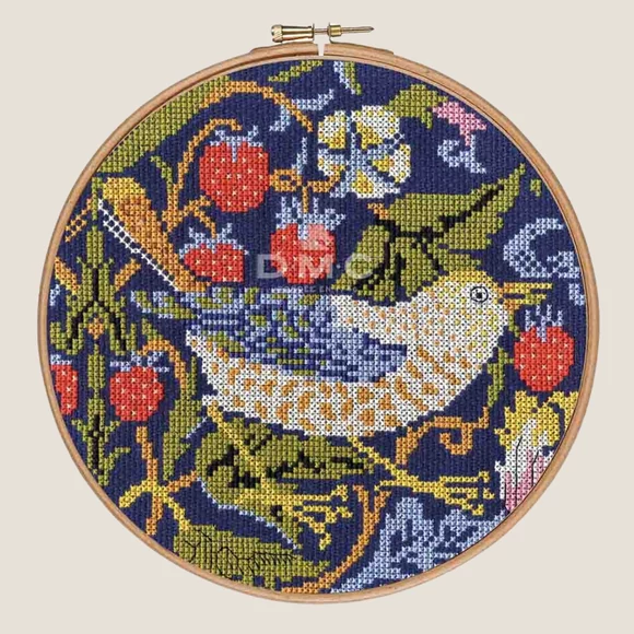 DMC Museum Collection - Strawberry Thief - Morris - cross stitch set - keresztszemes hímző készlet