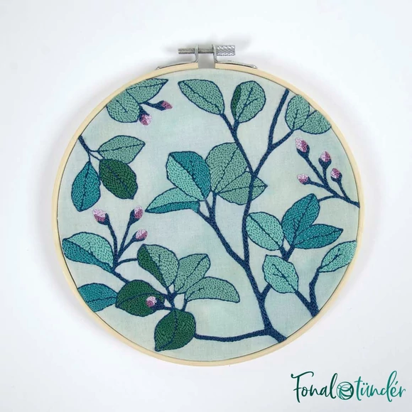 DMC - Jungle Foliage - Punch Needle Kit - Esőerdő levelei - hímzés készlet hímzőtollal