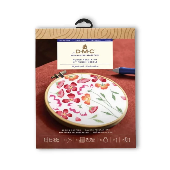DMC Rose - Punch Needle Kit - Rózsák - hímzés készlet hímzőtollal