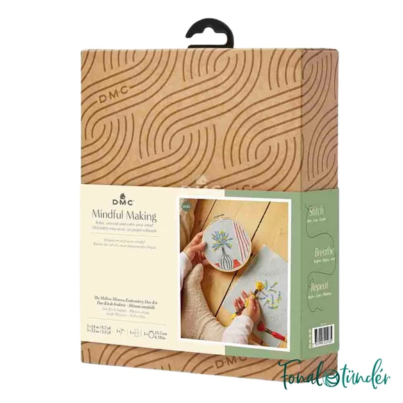 DMC - The Mellow Mimosa - embroidery duo kit - Mimóza - hímző készlet