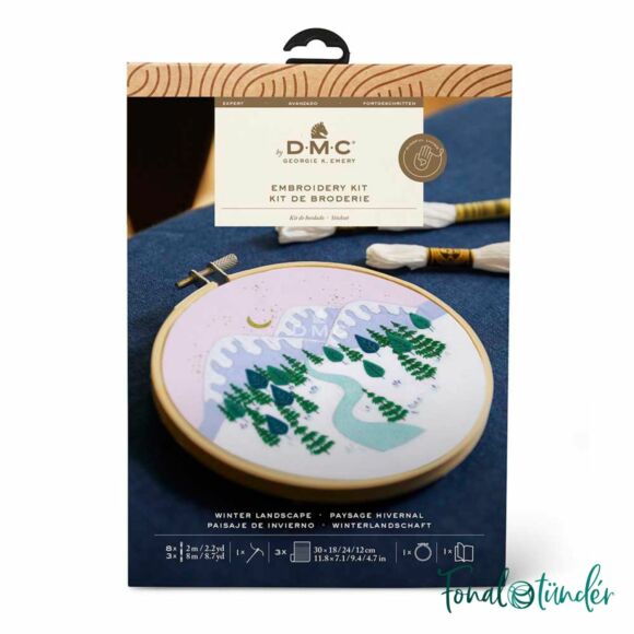 DMC Winter Landscape - embroidery kit - Téli táj - hímző készlet