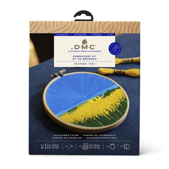 DMC - Sunflower Fields - embroidery kit - Napraforgó Mező - hímző készlet