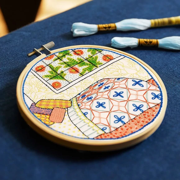DMC - Homey Bedroom - embroidery kit - Hálószoba - hímző készlet